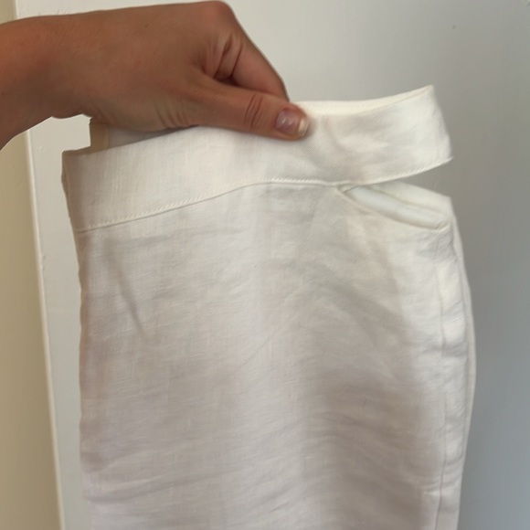 Dissh River White Linen Cut Out Pant - Picture 9 of 9